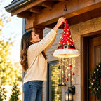 Suspension lumineuse de Noël LED – Bonnet de Père Noël