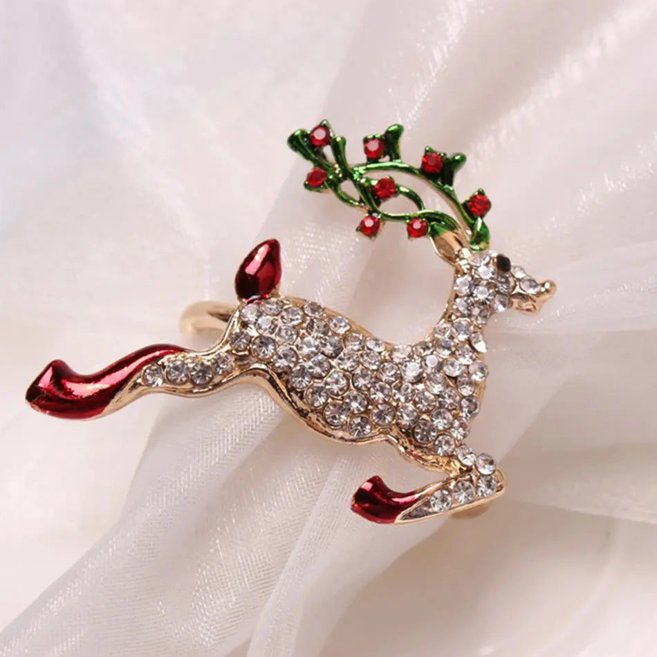 Ensemble anneaux de serviette de noël festif (lot de 4) Fééries Mancelya
