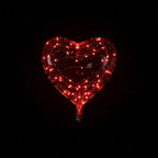 Ballons ondulés lumineux LED en forme de cœur Fééries Mancelya