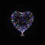 Ballons ondulés lumineux LED en forme de cœur Fééries Mancelya