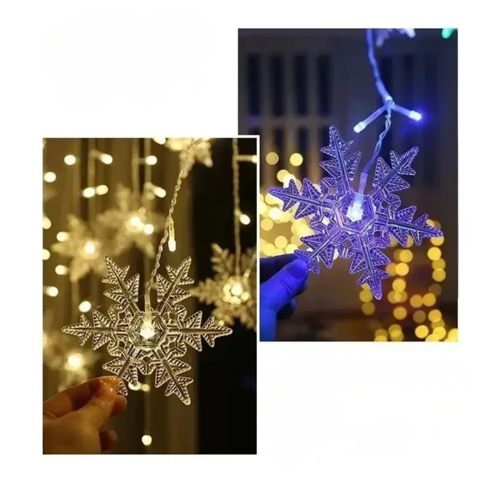 Guirlande solaire LED flocons de neige Fééries Mancelya