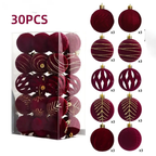 Boules de noël en velours(lot de 30) Fééries Mancelya