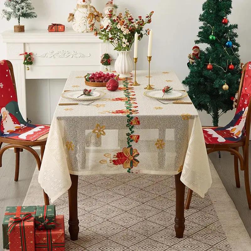 Nappe de table en dentelle à motifs brodés Fééries Mancelya