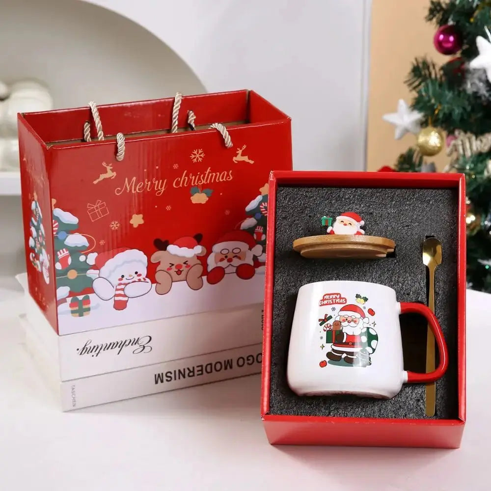 Kit cadeau de Noël – Mug chauffant avec couvercle & cuillère Fééries Mancelya