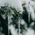 Ornements de noël glaçons torsadés en cristal transparent Fééries Mancelya