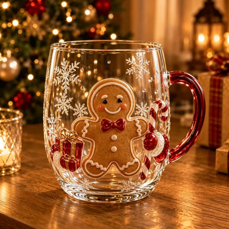 Coffret de 6 tasses de Noël en verre – Christmas Magic