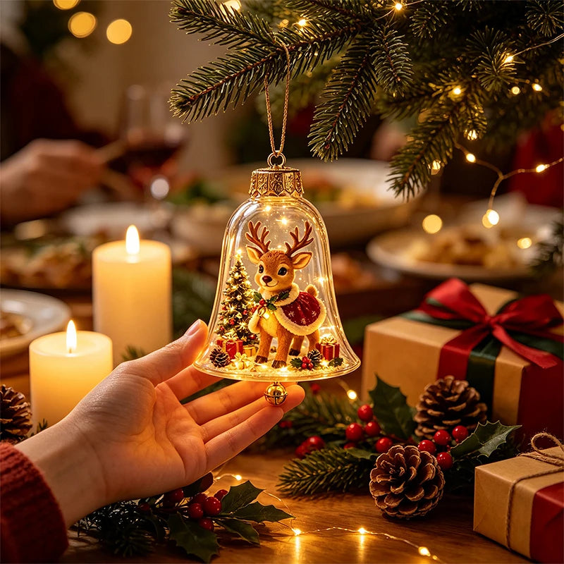 Cloche de Noël Lumineuse LED – Décoration de Sapin Enchantée