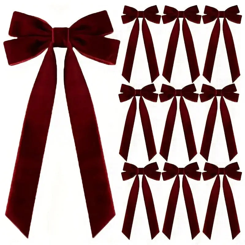 Rubans festifs d'arbre de noël en velours(lot de 10) Fééries Mancelya