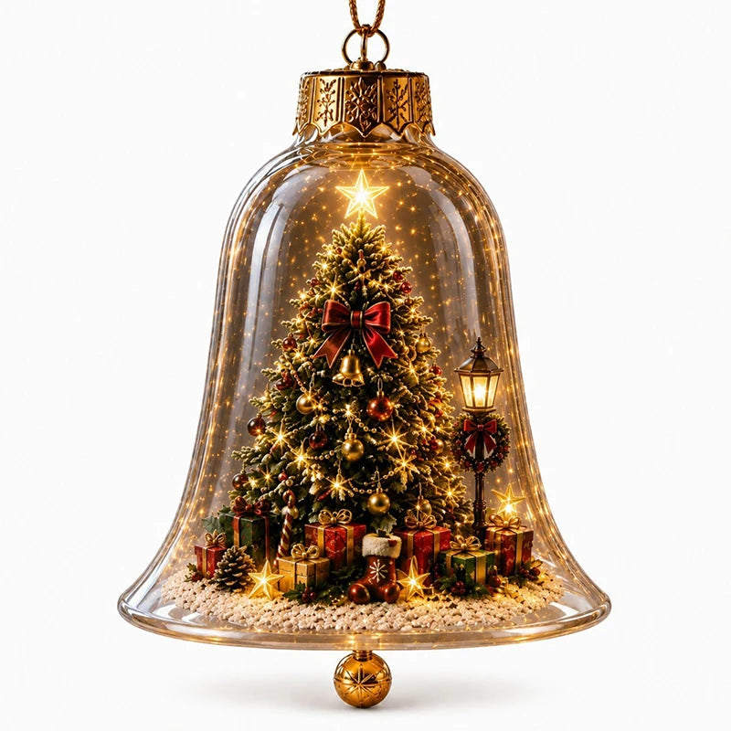 Cloche de Noël Lumineuse LED – Décoration de Sapin Enchantée