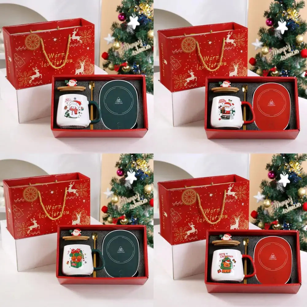 Kit cadeau de Noël – Mug chauffant avec couvercle & cuillère Fééries Mancelya