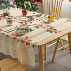 Nappe de table en dentelle à motifs brodés Fééries Mancelya