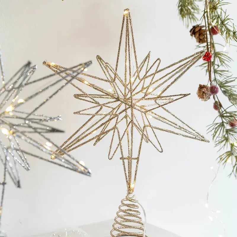 Cime d’Arbre étoile de Noël scintillante LED Fééries Mancelya