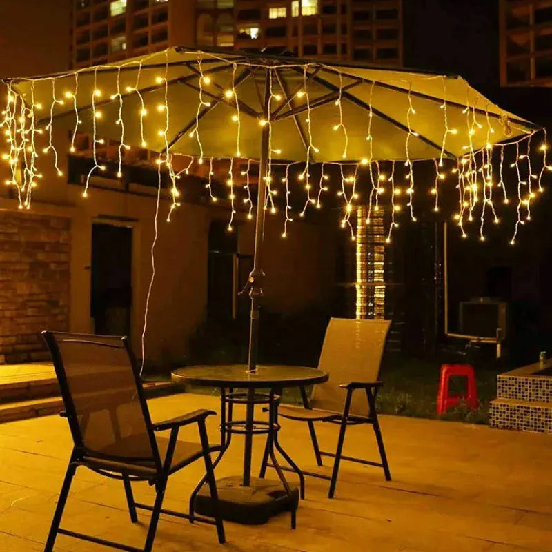 Rideau solaire guirlande lumineuse extérieure Fééries Mancelya