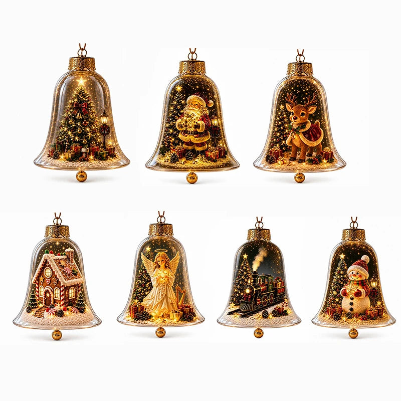 Cloche de Noël Lumineuse LED – Décoration de Sapin Enchantée