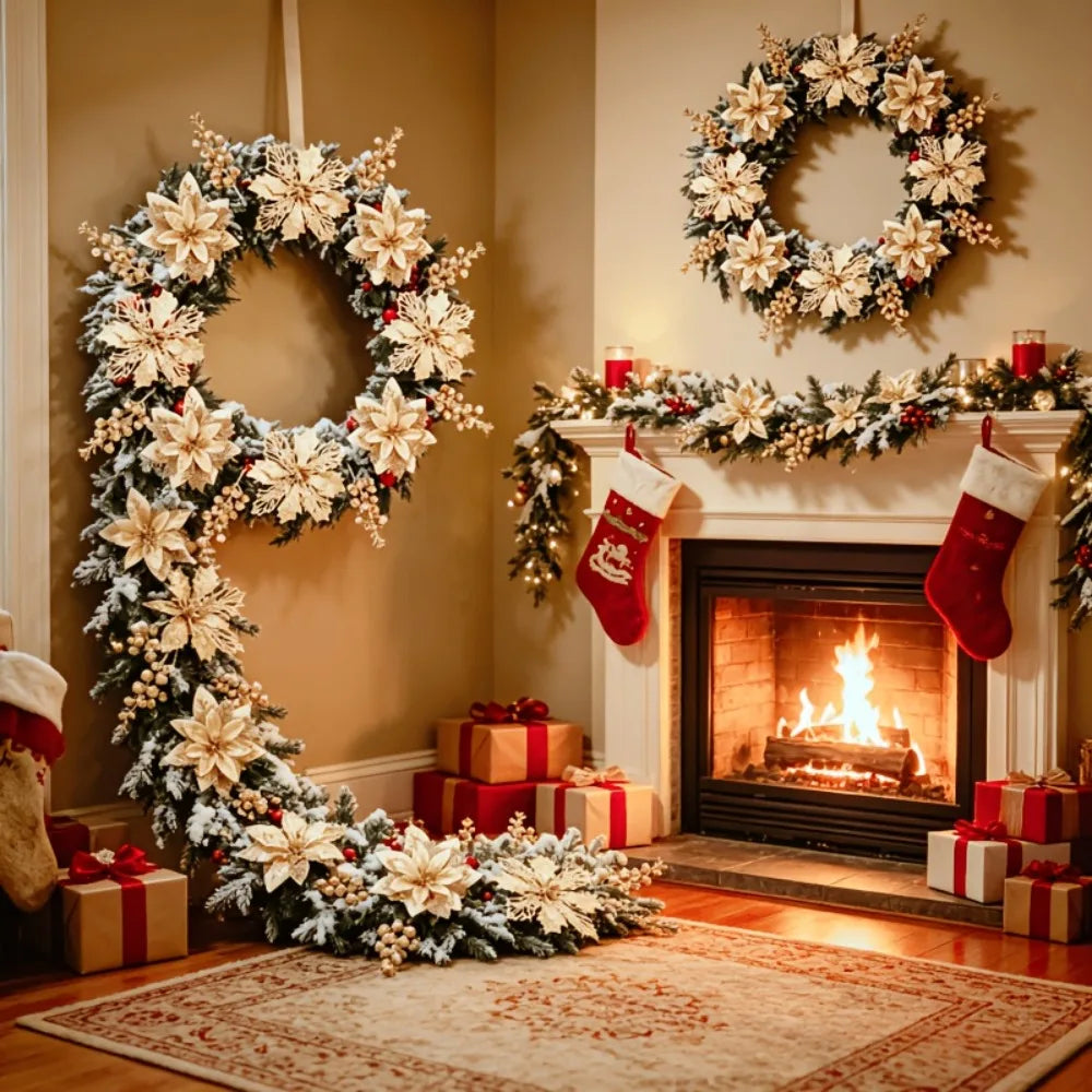 Fleurs scintillantes de Noël
