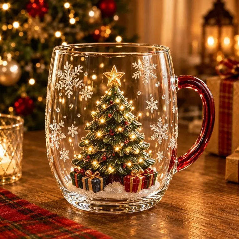 Coffret de 6 tasses de Noël en verre – Christmas Magic