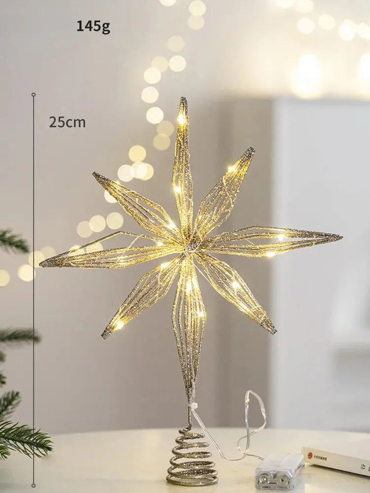 Étoile de noël lumineuse LED à Paillettes Fééries Mancelya