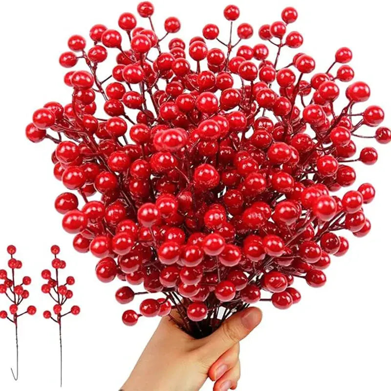 Bouquets de baies rouges artificielles Fééries Mancelya