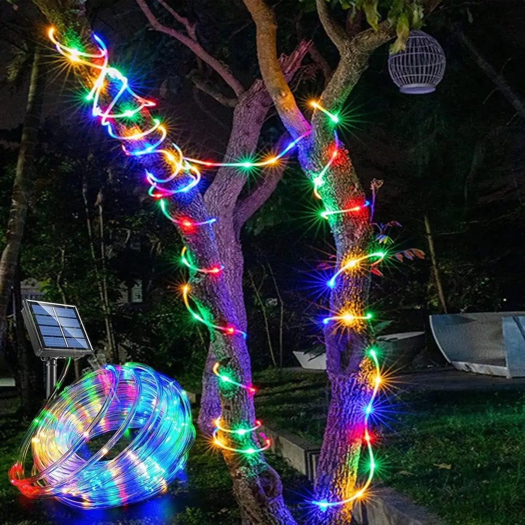 Guirlande solaire LED extérieure étanche en tube flexible Fééries Mancelya