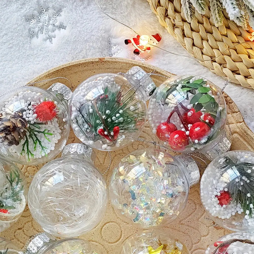 Boules de Noël en cristal style globe(lot de 12) Fééries Mancelya