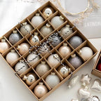 Boules de Noël en verre multicolores et métallisées(lot de 25 à 75 boules) Fééries Mancelya