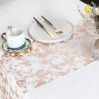 Chemin de table en maille avec feuille métallique Fééries Mancelya