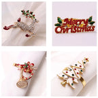 Ensemble anneaux de serviette de noël festif (lot de 4) Fééries Mancelya