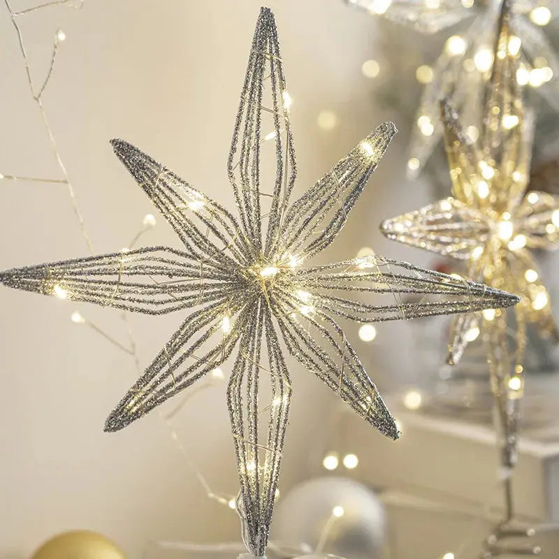 Étoile de noël lumineuse LED à Paillettes Fééries Mancelya