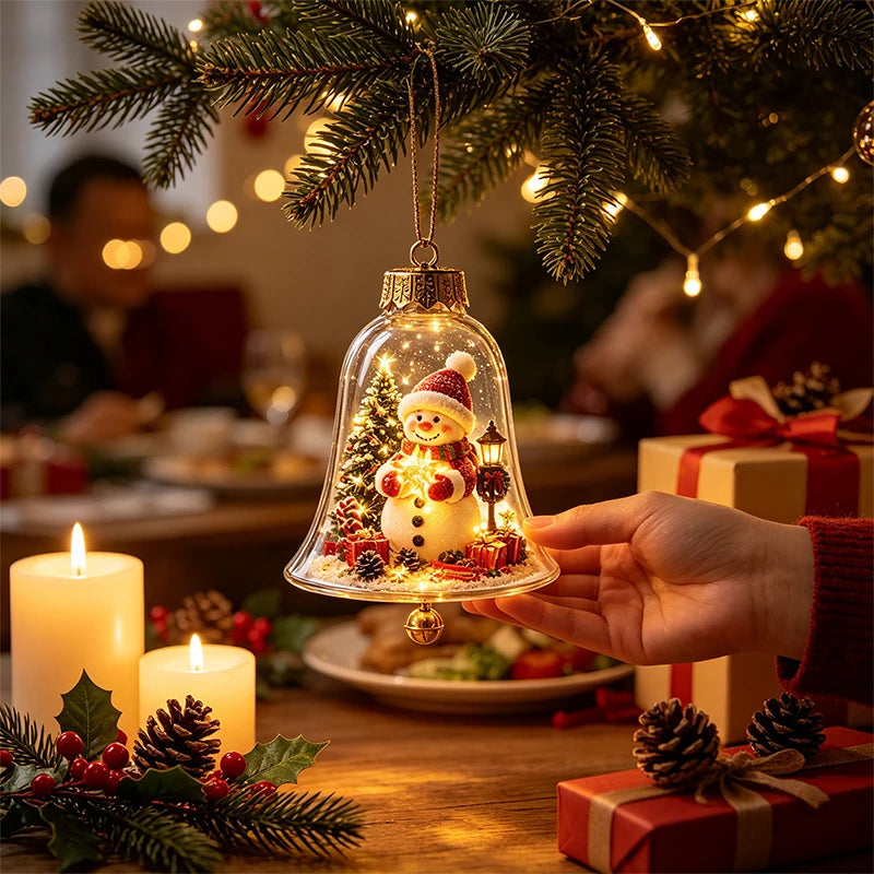 Cloche de Noël Lumineuse LED – Décoration de Sapin Enchantée
