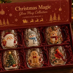 Coffret de 6 tasses de Noël en verre – Christmas Magic