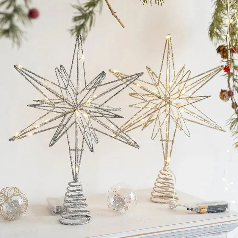 Cime d’Arbre étoile de Noël scintillante LED Fééries Mancelya