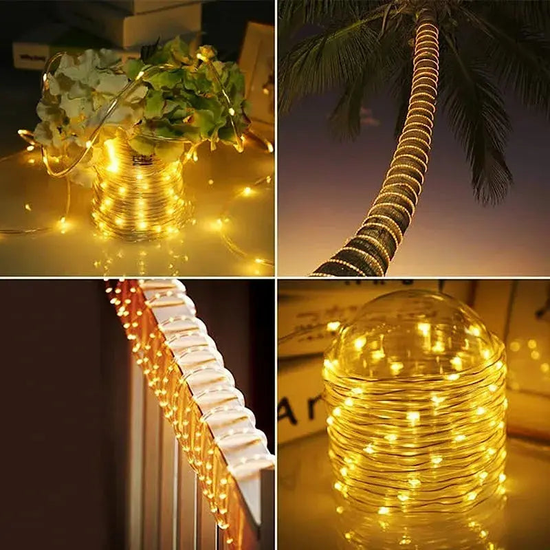 Guirlande solaire LED extérieure étanche en tube flexible Fééries Mancelya