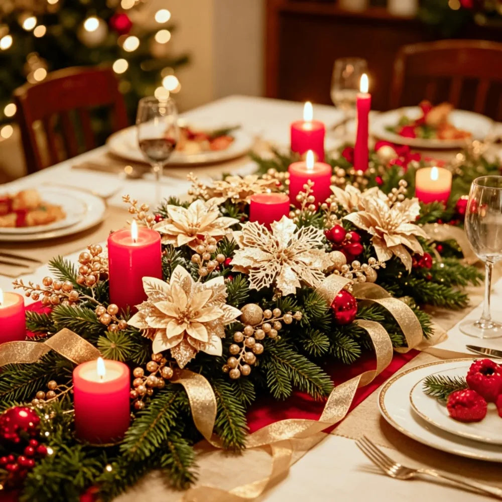 Fleurs scintillantes de Noël