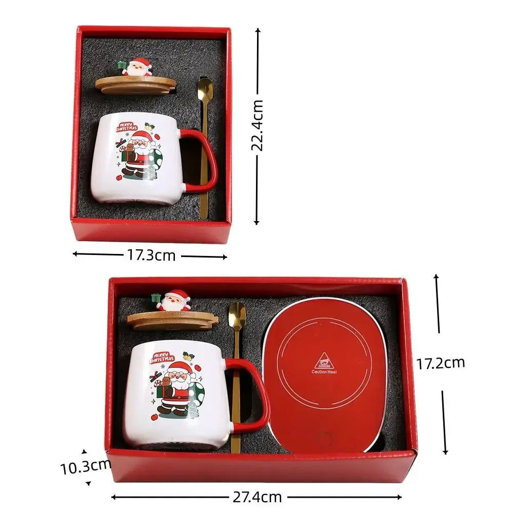 Kit cadeau de Noël – Mug chauffant avec couvercle & cuillère Fééries Mancelya