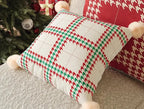 Housses de coussin imprimés avec pompons(lot de 2) Fééries Mancelya