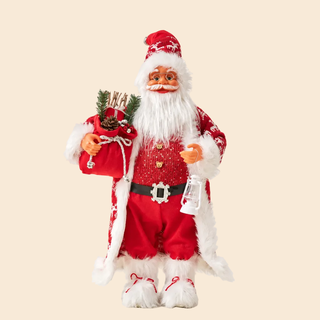 Grand père Noël décoratif – Figurine de Noël à poser