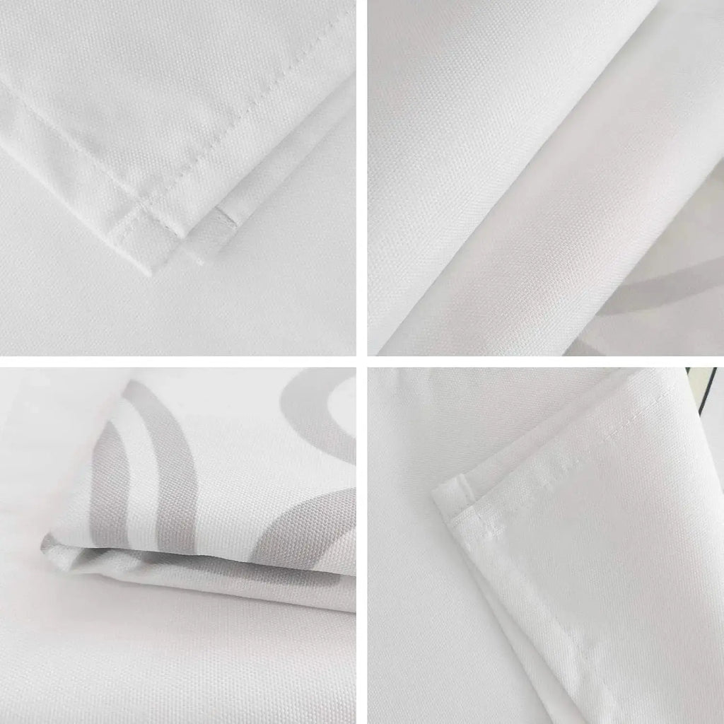 Nappe de table blanche flocons dorés Fééries Mancelya