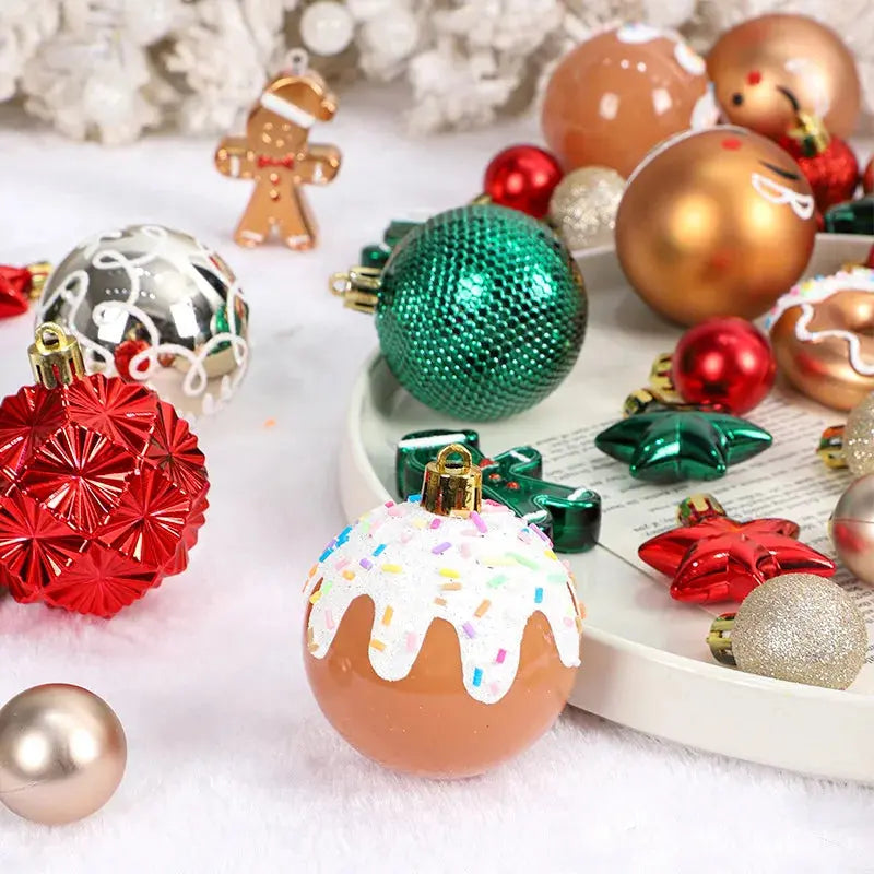Boules de noël incassables(lot de 42 pièces) Fééries Mancelya
