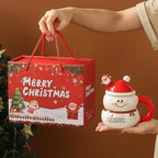 Tasse de Noël en céramique avec couvercle et cuillère Fééries Mancelya