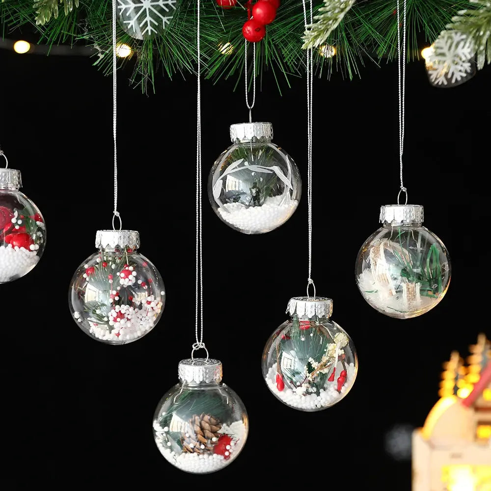 Boules de Noël en cristal style globe(lot de 5) Fééries Mancelya
