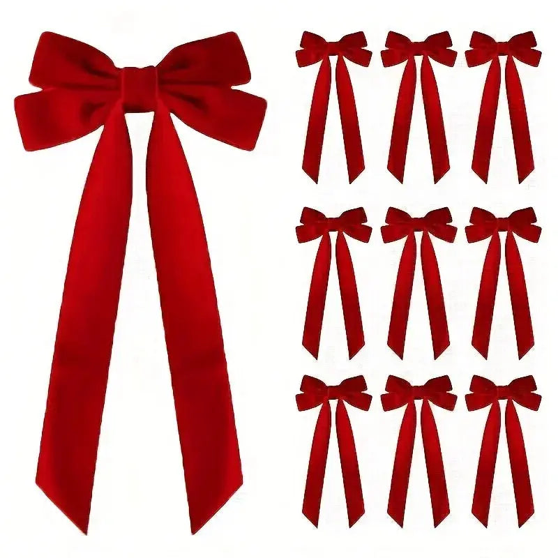 Rubans festifs d'arbre de noël en velours(lot de 10) Fééries Mancelya