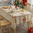 Nappe de table en dentelle à motifs brodés Fééries Mancelya