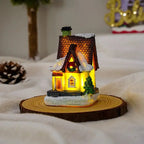 Maisons de Noël lumineuses LED en résine Fééries Mancelya