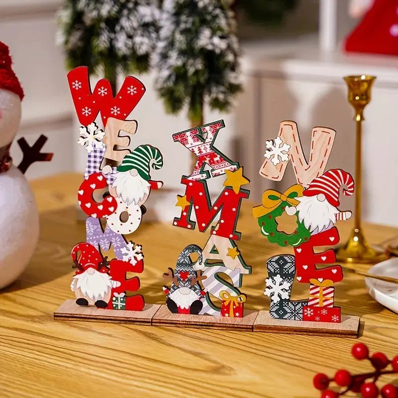 Décorations de Noël en bois avec nains nordiques Fééries Mancelya