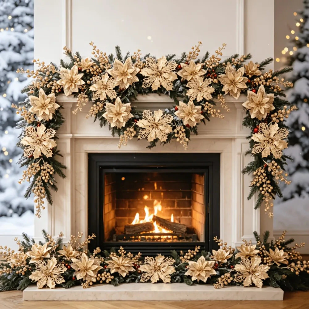 Fleurs scintillantes de Noël